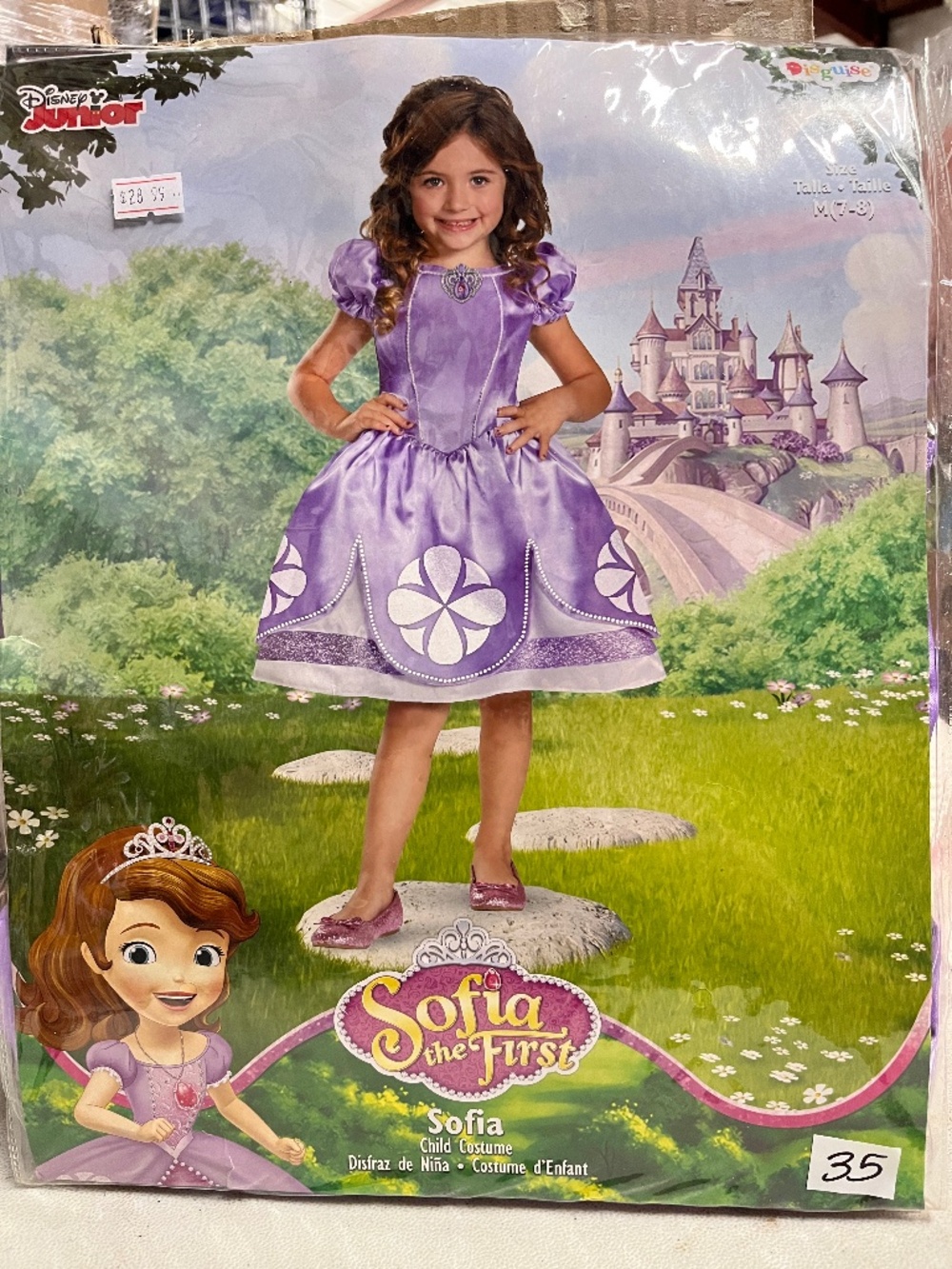 Disney Junior Sofia the First Child Costume Size M (7-8) Brand New